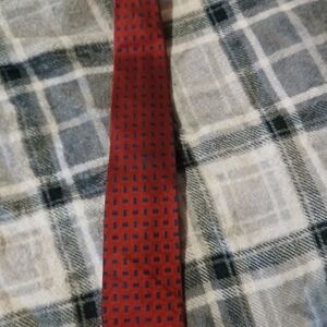 Daniel Cremieux Red Tie with Blue Squares